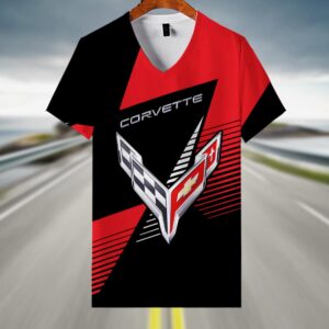 Sportswearmerch Chevrolet Corvette Car V-neck Women T-shirt For Fan