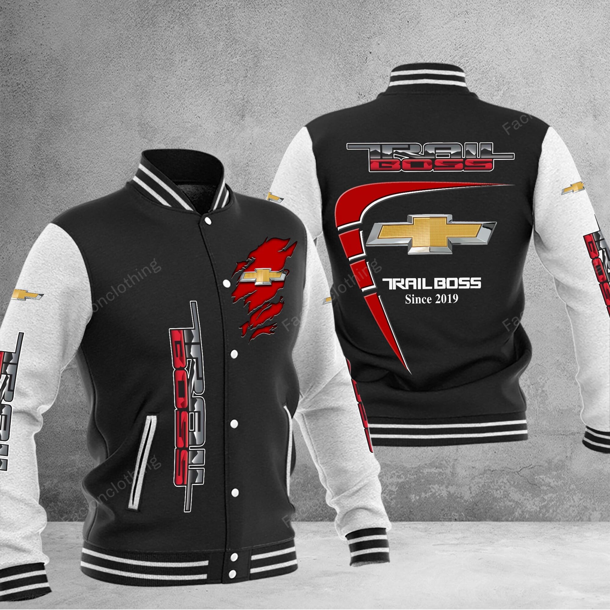 Sportswearmerch Chevrolet Silverado Car Personalized Baseball Jacket For Fan