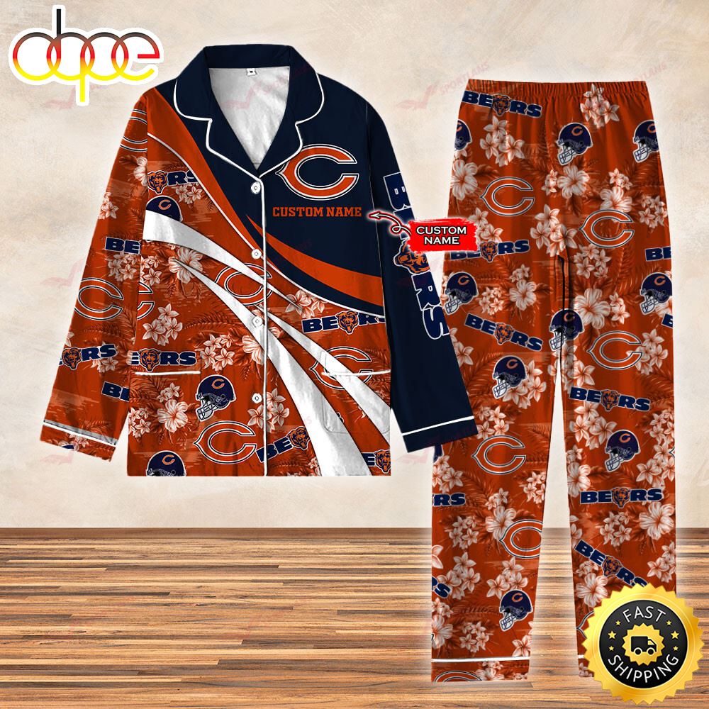 Sportswearmerch Chicago Bears NFL 3D Personalized Christmas Personalized Pajamas For Fan