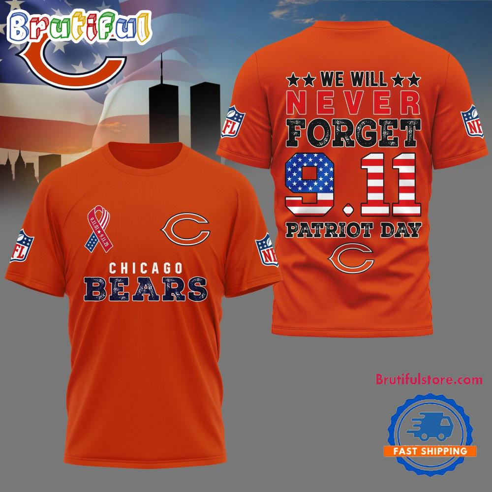 Sportswearmerch Chicago Bears NFL And We Will Never Forget 9 11 Patriot Day T-Shirt For Fan