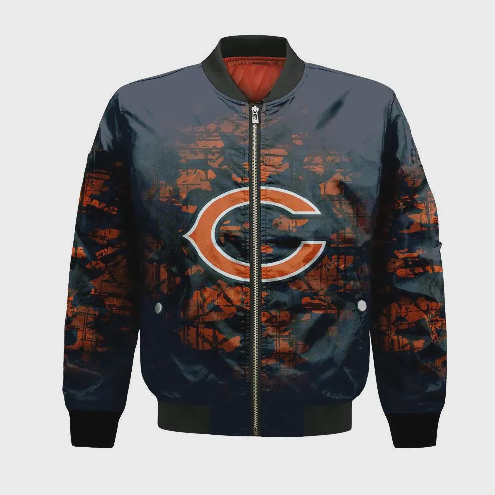 Sportswearmerch Chicago Bears NFL Bomber Jacket Camouflage Vintage For Fan