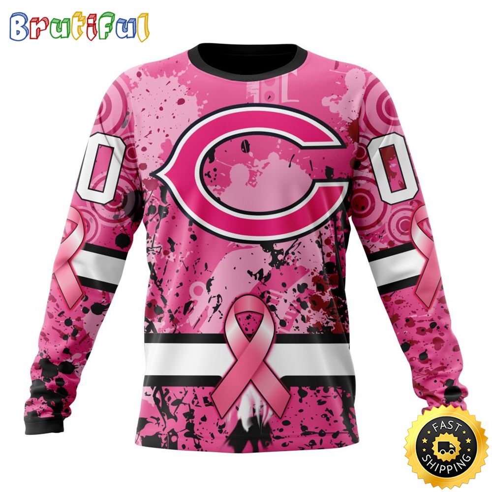 Sportswearmerch Chicago Bears NFL Crewneck Breast Cancer Personalized Sweater For Fan