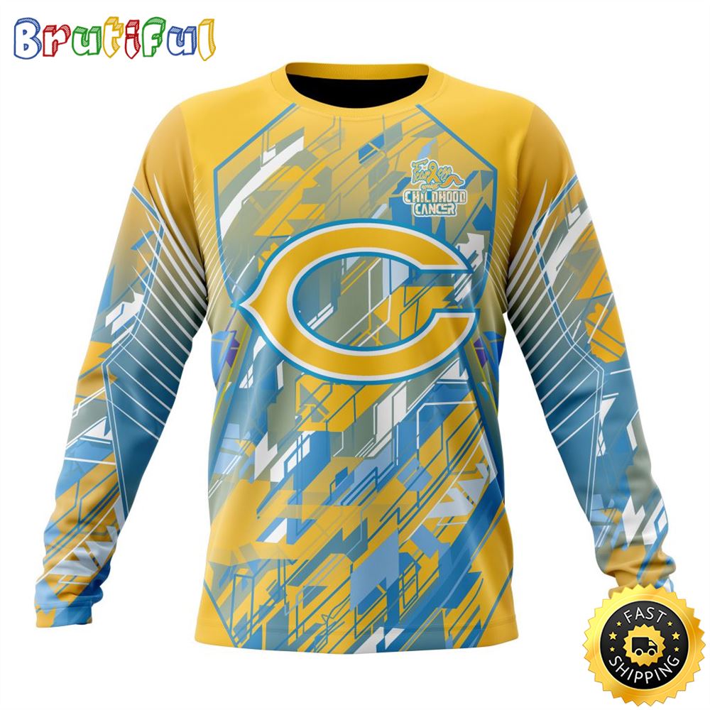 Sportswearmerch Chicago Bears NFL Crewneck Fearless Against Childhood Cancers Personalized Sweater For Fan