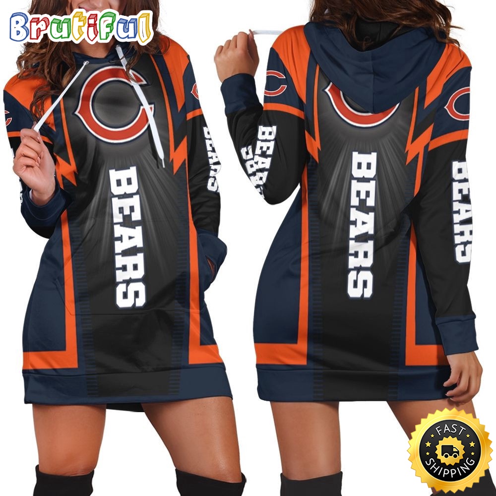 Sportswearmerch Chicago Bears NFL Hoodie Dress For Fan