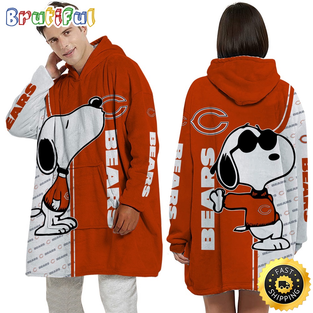 Sportswearmerch Chicago Bears NFL Personalized Blaket Hoodie For Fan