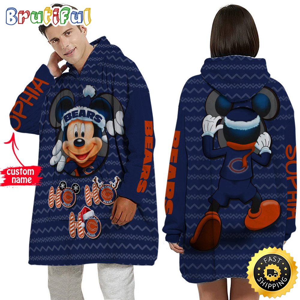 Sportswearmerch Chicago Bears NFL Personalized Blaket Hoodie For Fan