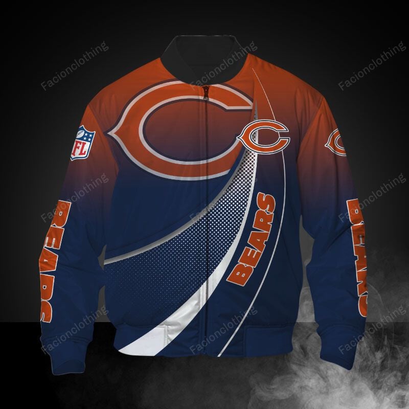 Sportswearmerch Chicago Bears NFL Personalized Bomber Jacket For Fan