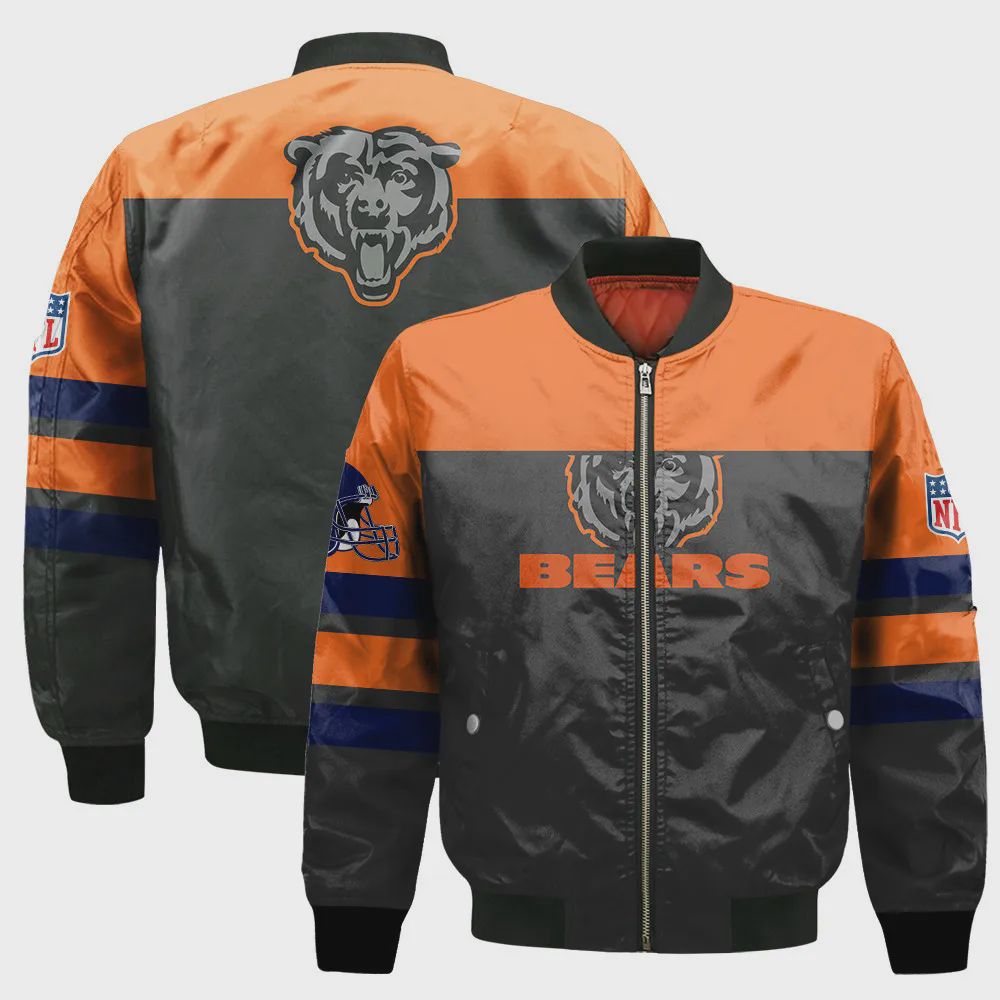 Sportswearmerch Chicago Bears NFL Personalized Bomber Jacket For Fan