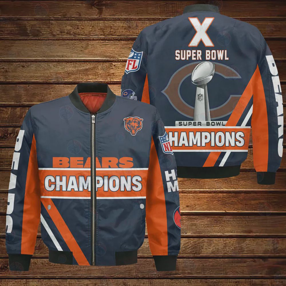 Sportswearmerch Chicago Bears NFL Personalized Bomber Jacket For Fan