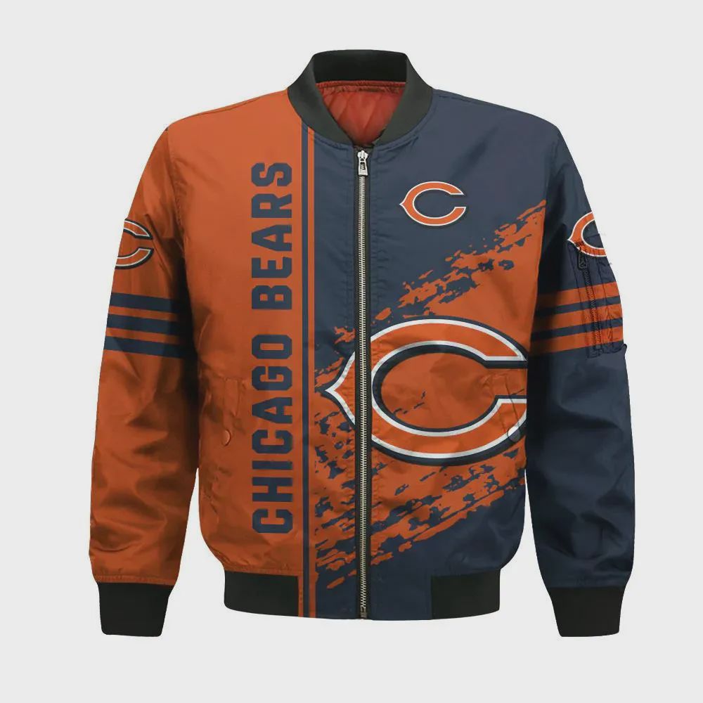 Sportswearmerch Chicago Bears NFL Personalized Bomber Jacket For Fan