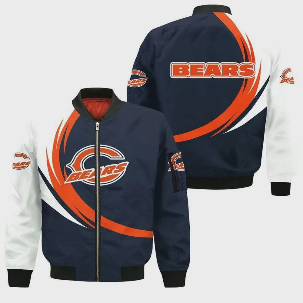 Sportswearmerch Chicago Bears NFL Personalized Bomber Jacket For Fan