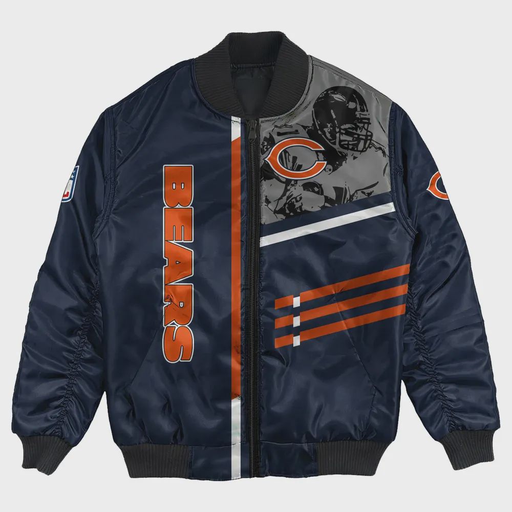Sportswearmerch Chicago Bears NFL Personalized Bomber Jacket For Fan