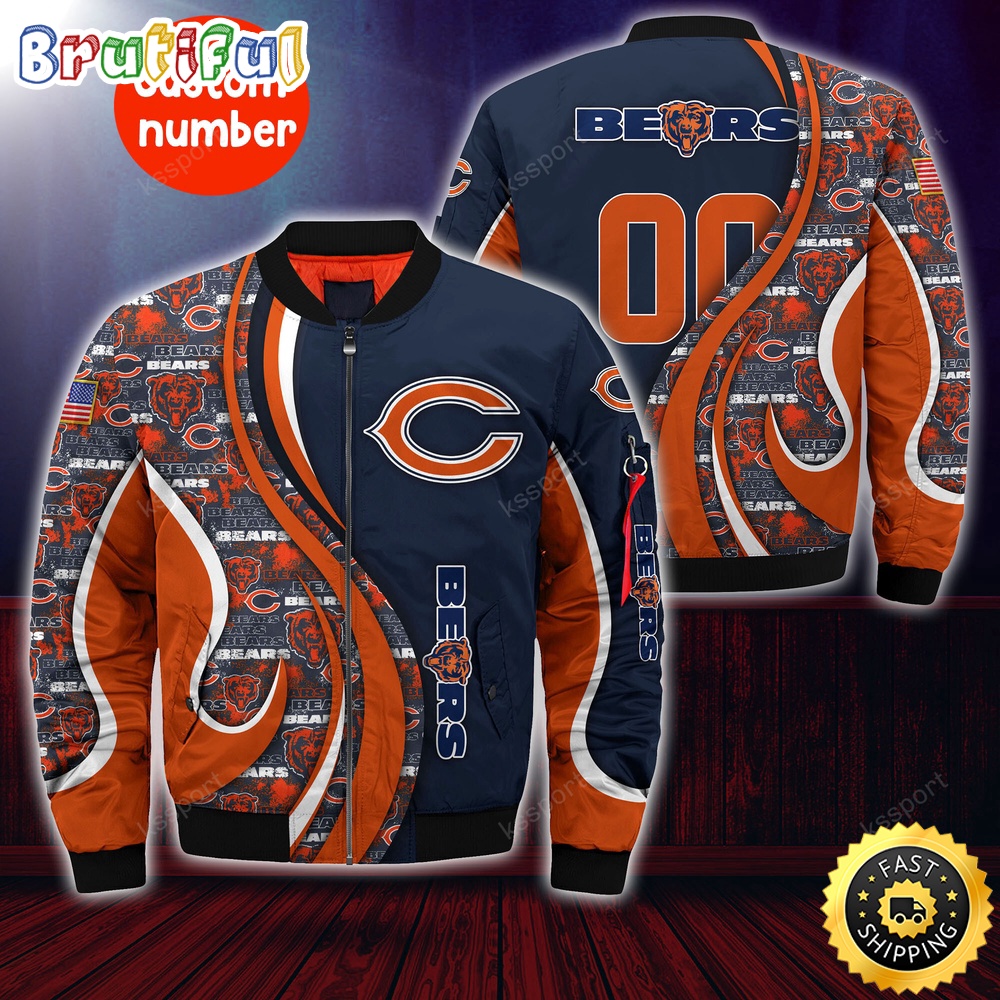 Sportswearmerch Chicago Bears NFL Personalized Bomber Jacket For Fan