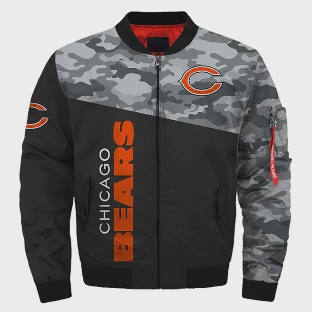 Sportswearmerch Chicago Bears NFL Personalized Bomber Jacket For Fan
