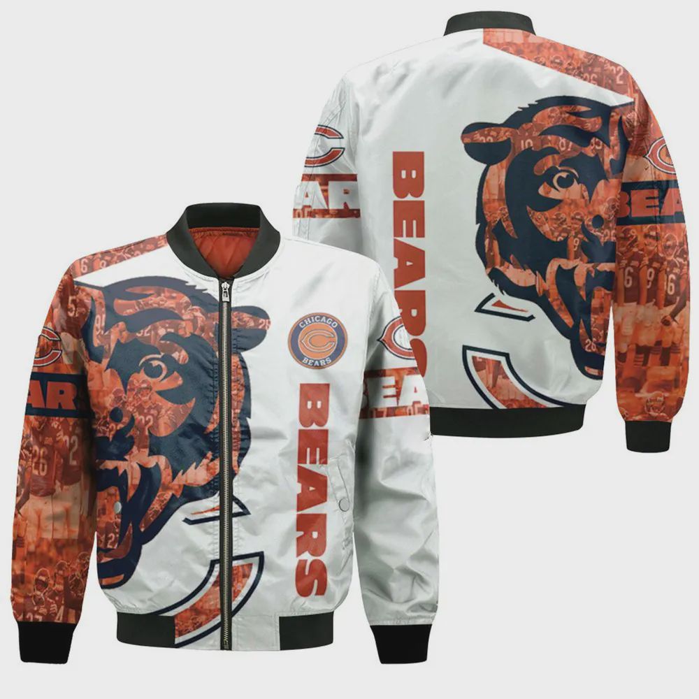 Sportswearmerch Chicago Bears NFL Personalized Bomber Jacket For Fan