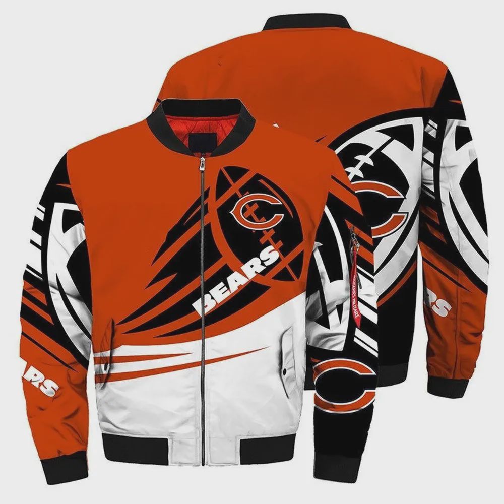 Sportswearmerch Chicago Bears NFL Personalized Bomber Jacket For Fan