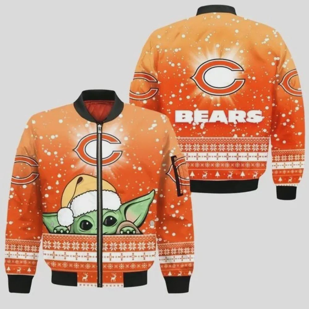 Sportswearmerch Chicago Bears NFL Personalized Bomber Jacket For Fan