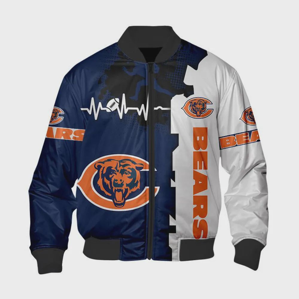 Sportswearmerch Chicago Bears NFL Personalized Bomber Jacket For Fan