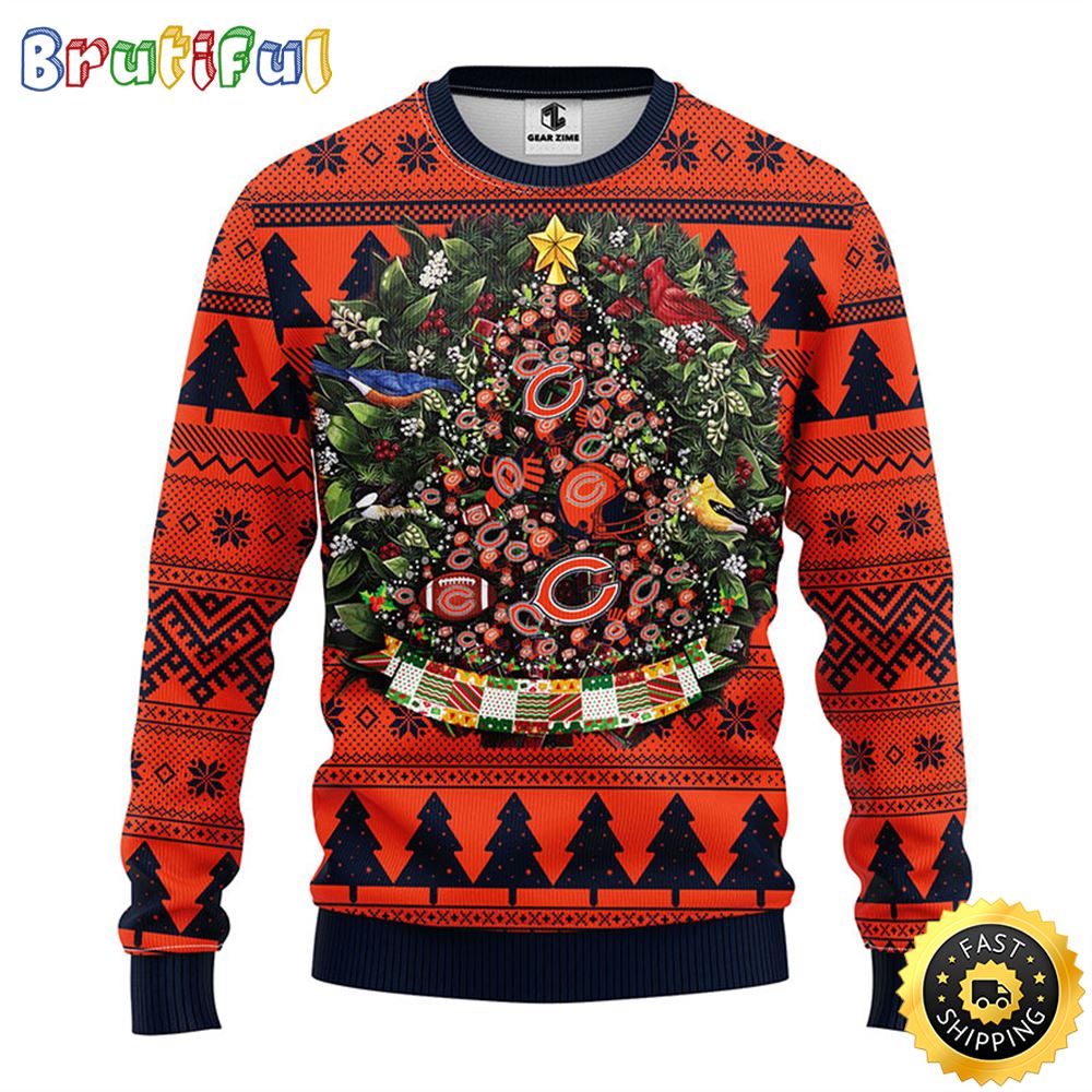 Sportswearmerch Chicago Bears NFL Personalized Christmas Sweater For Fan