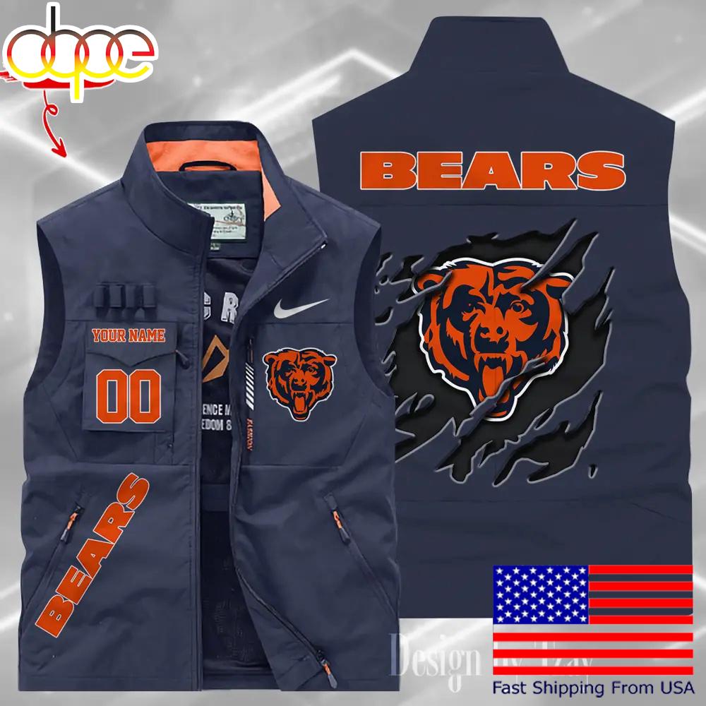Sportswearmerch Chicago Bears NFL Personalized Pocket Vest For Fan