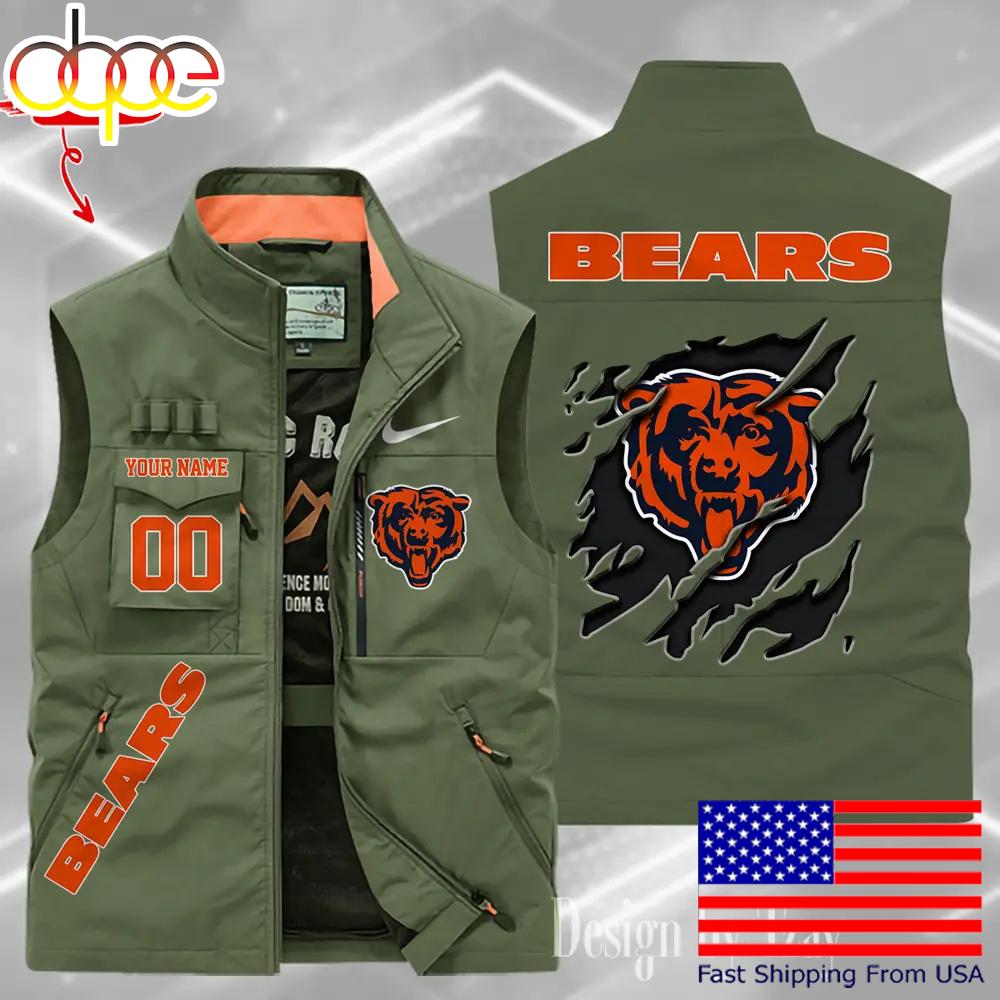 Sportswearmerch Chicago Bears NFL Personalized Pocket Vest For Fan