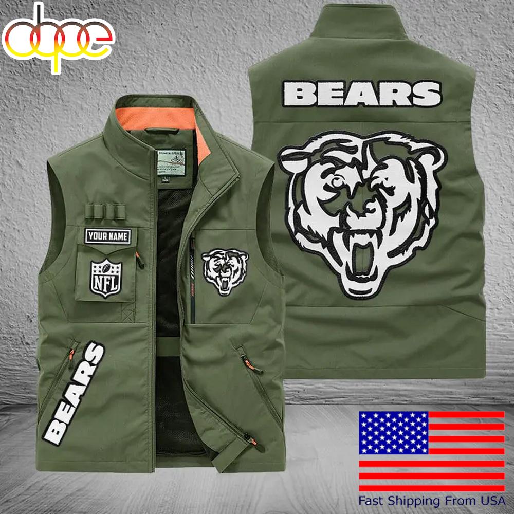Sportswearmerch Chicago Bears NFL Personalized Pocket Vest For Fans For Fan