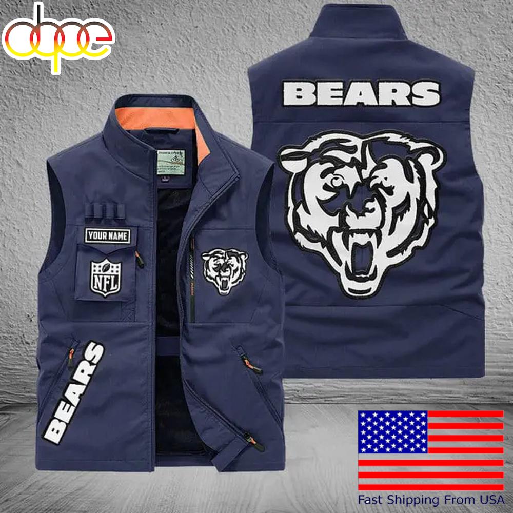 Sportswearmerch Chicago Bears NFL Personalized Pocket Vest For Fans For Fan
