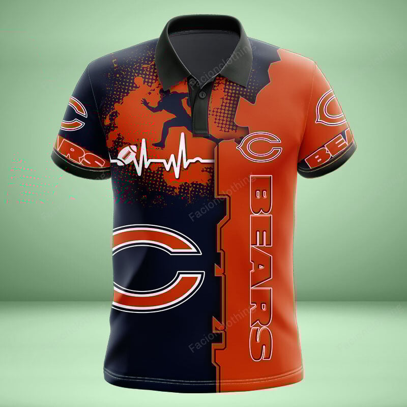 Sportswearmerch Chicago Bears NFL Personalized Polo Shirt For Fan