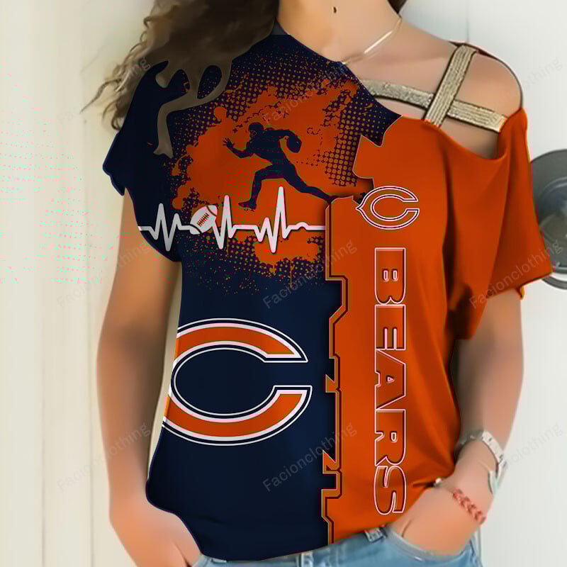 Sportswearmerch Chicago Bears NFL Personalized Strapless Sleeve Short For Fan