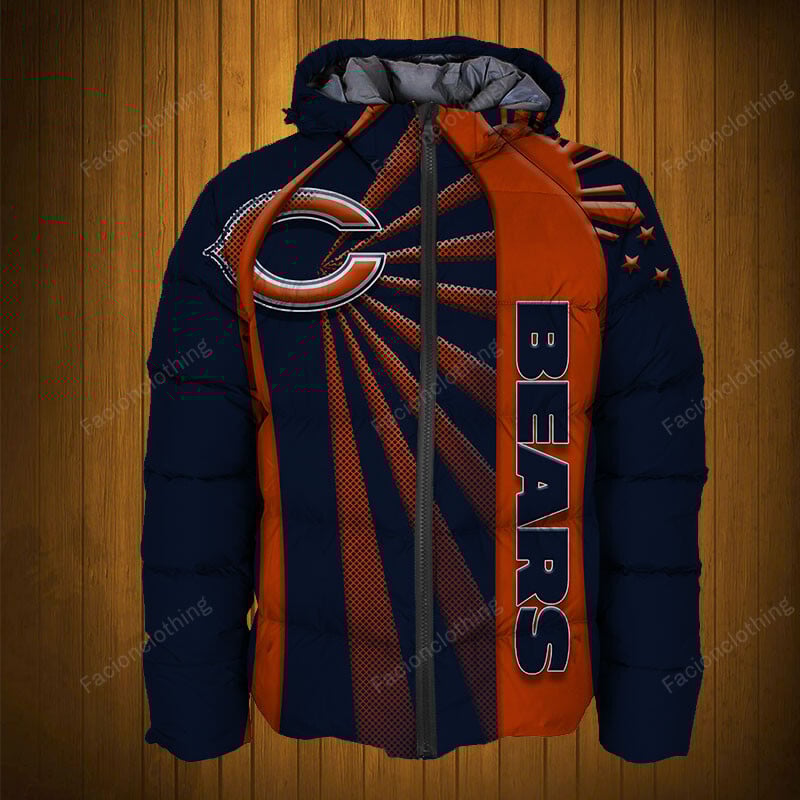 Sportswearmerch Chicago Bears NFL Puffer Jacket Personalized For Fan