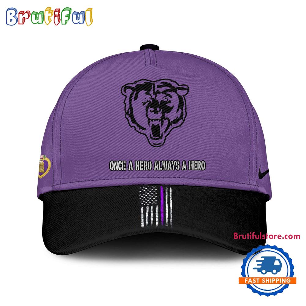 Sportswearmerch Chicago Bears NFL Purple Heart Day Classic Cap For Fan