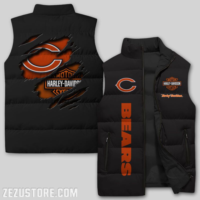 Sportswearmerch Chicago Bears NFL Sleeveless Puffer Jacket For Fans