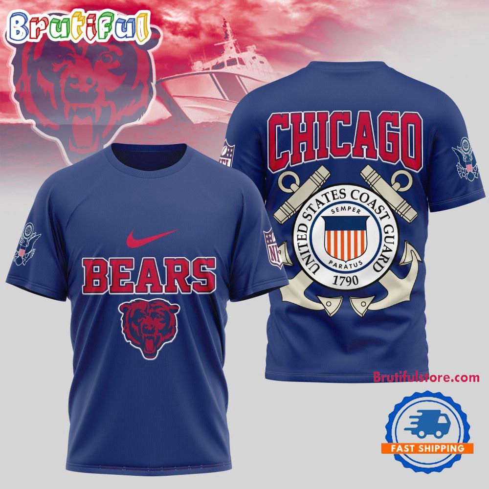 Sportswearmerch Chicago Bears NFL United States Coast Guard T-Shirt For Fan