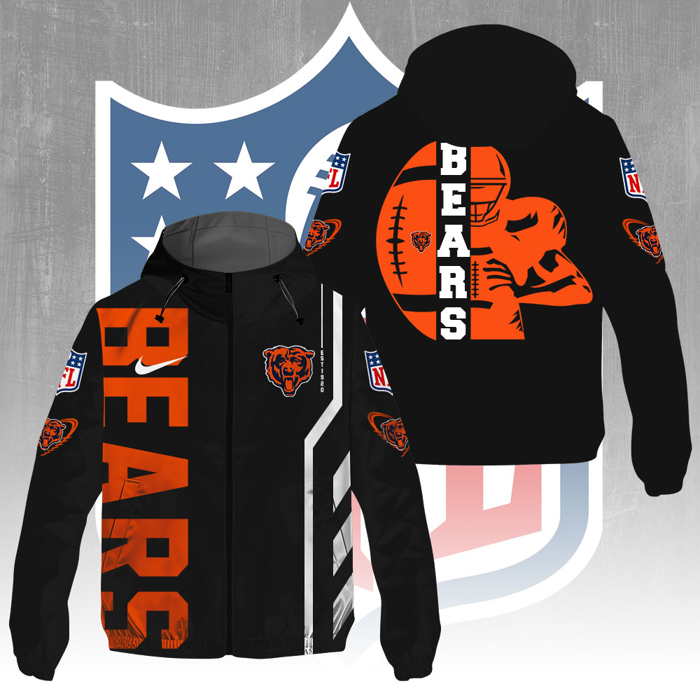 Sportswearmerch Chicago Bears NFL Windbreaker Jacket For Fan