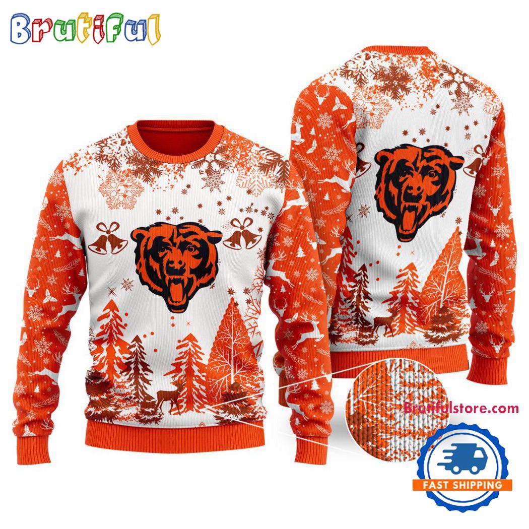 Sportswearmerch Chicago Bears NFL Xmas Tree Christmas Sweater For Fan