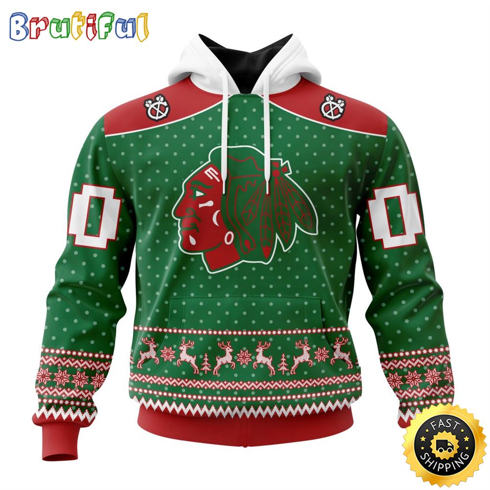 Sportswearmerch Chicago Blackhawks NHL Christmas Hoodie For Fan