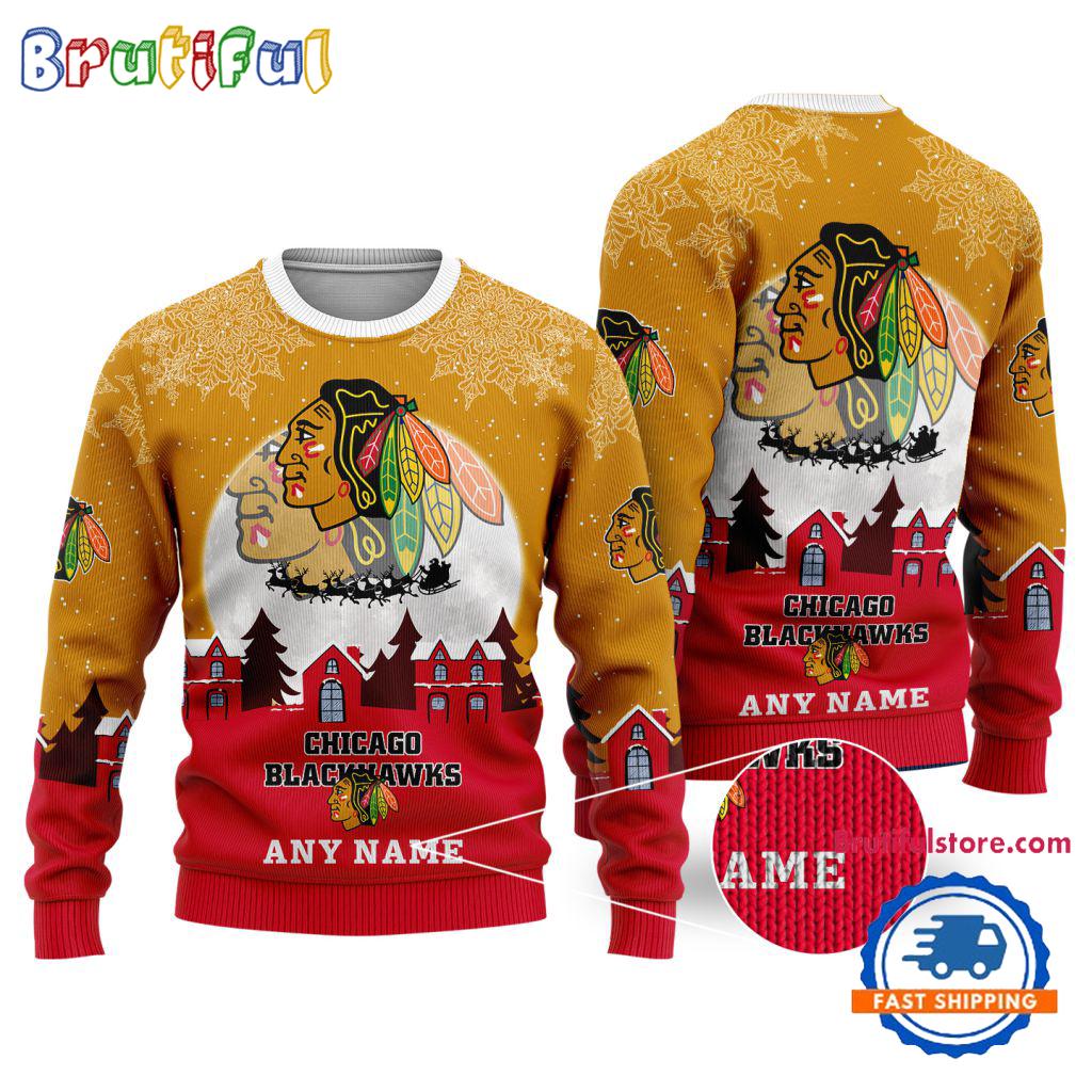 Sportswearmerch Chicago Blackhawks NHL Christmas Sweater For Fan