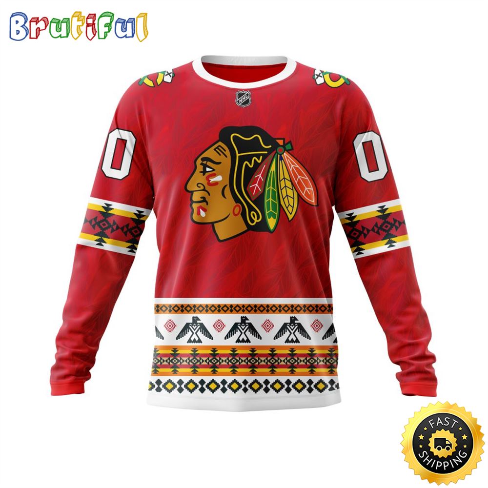 Sportswearmerch Chicago BlackHawks NHL Native Concepts Personalized Sweater For Fan