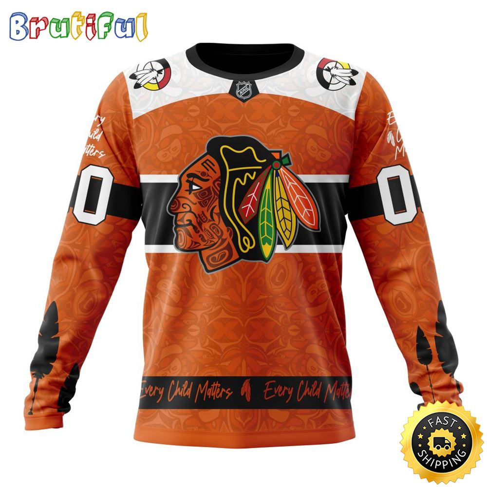 Sportswearmerch Chicago BlackHawks NHL Support Child Lives Matter Personalized Sweater For Fan