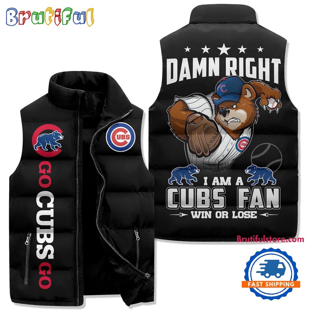 Sportswearmerch Chicago Cubs NFL Sleeveless Puffer Jacket For Fan
