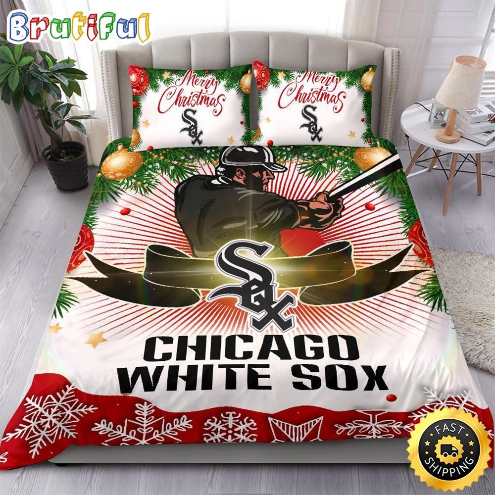 Sportswearmerch Chicago White Sox MLB Christmas Bedding Sets Merry For Fan