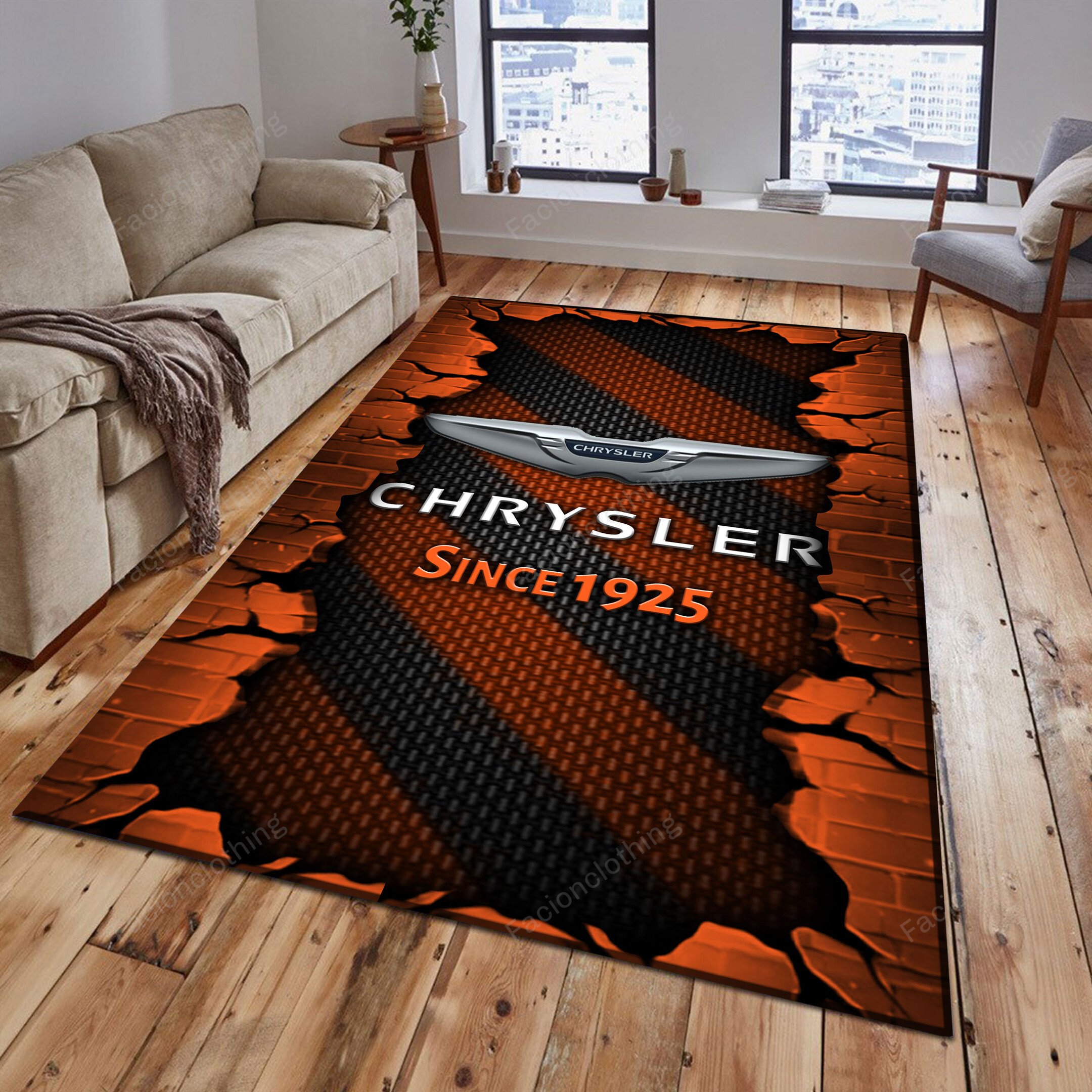 Sportswearmerch Chrysler Car Personalized Rug For Fan