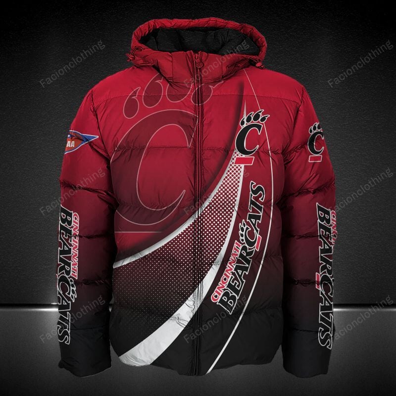 Sportswearmerch Cincinnati Bearcats NCAA Personalized Puffer Jacket For Fan