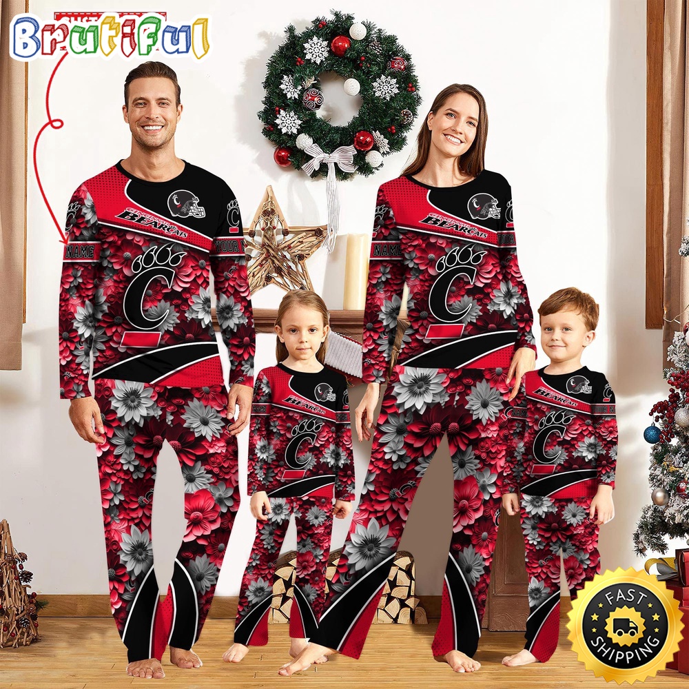 Sportswearmerch Cincinnati Bearcats NCAA Sport Fans Personalized Pajamas Family For Fan