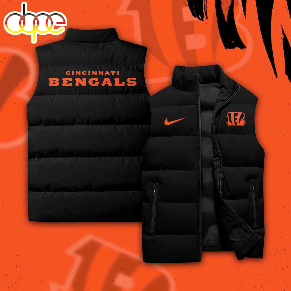 Sportswearmerch Cincinnati Bengals NFL 2024 Personalized Sleeveless Puffer Jacket For Fan
