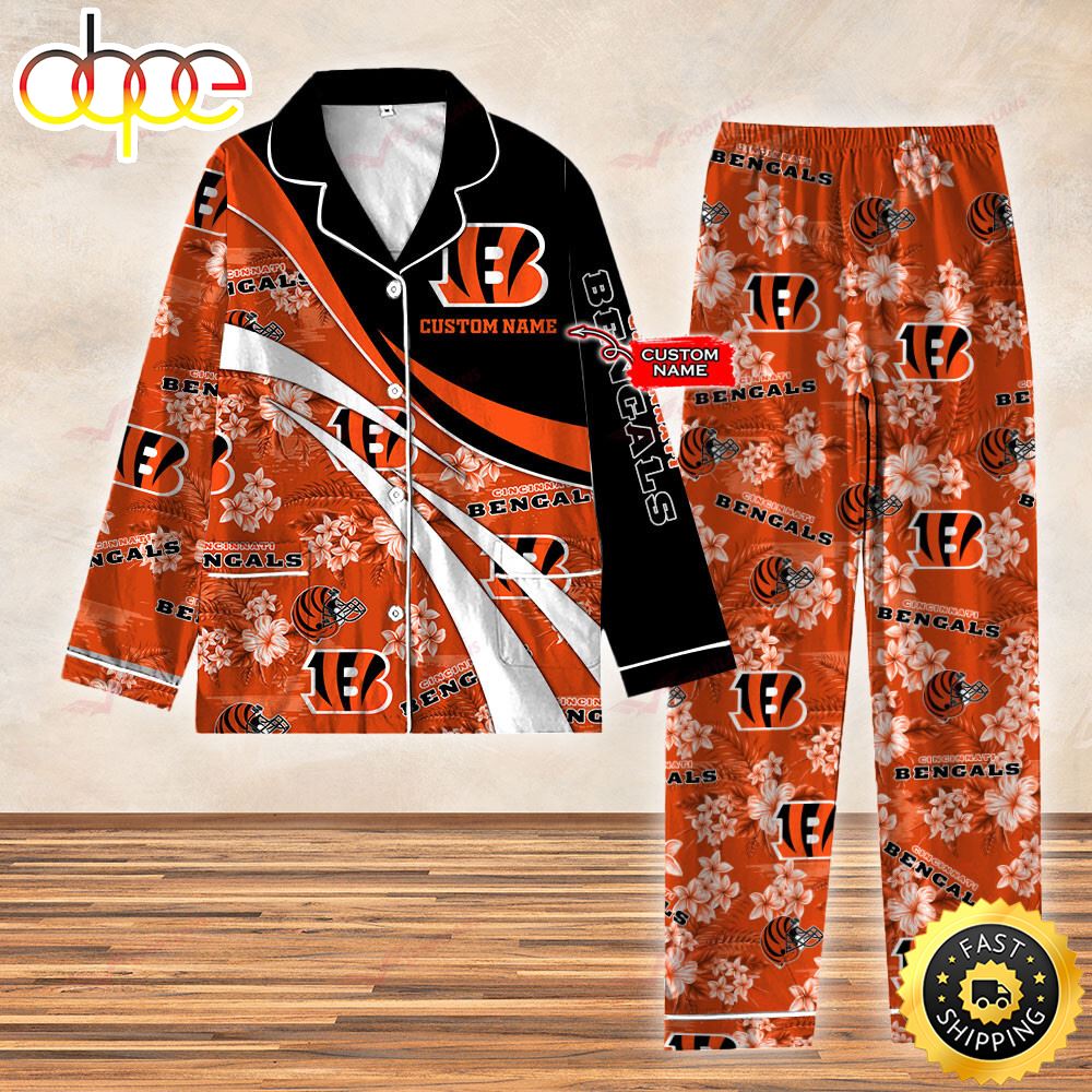 Sportswearmerch Cincinnati Bengals NFL 3D Personalized Christmas Personalized Pajamas For Fan