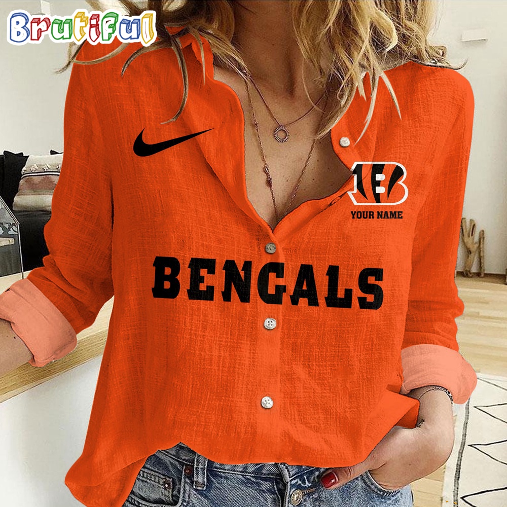 Sportswearmerch Cincinnati Bengals NFL Custom Women's Casual Shirt For Fan