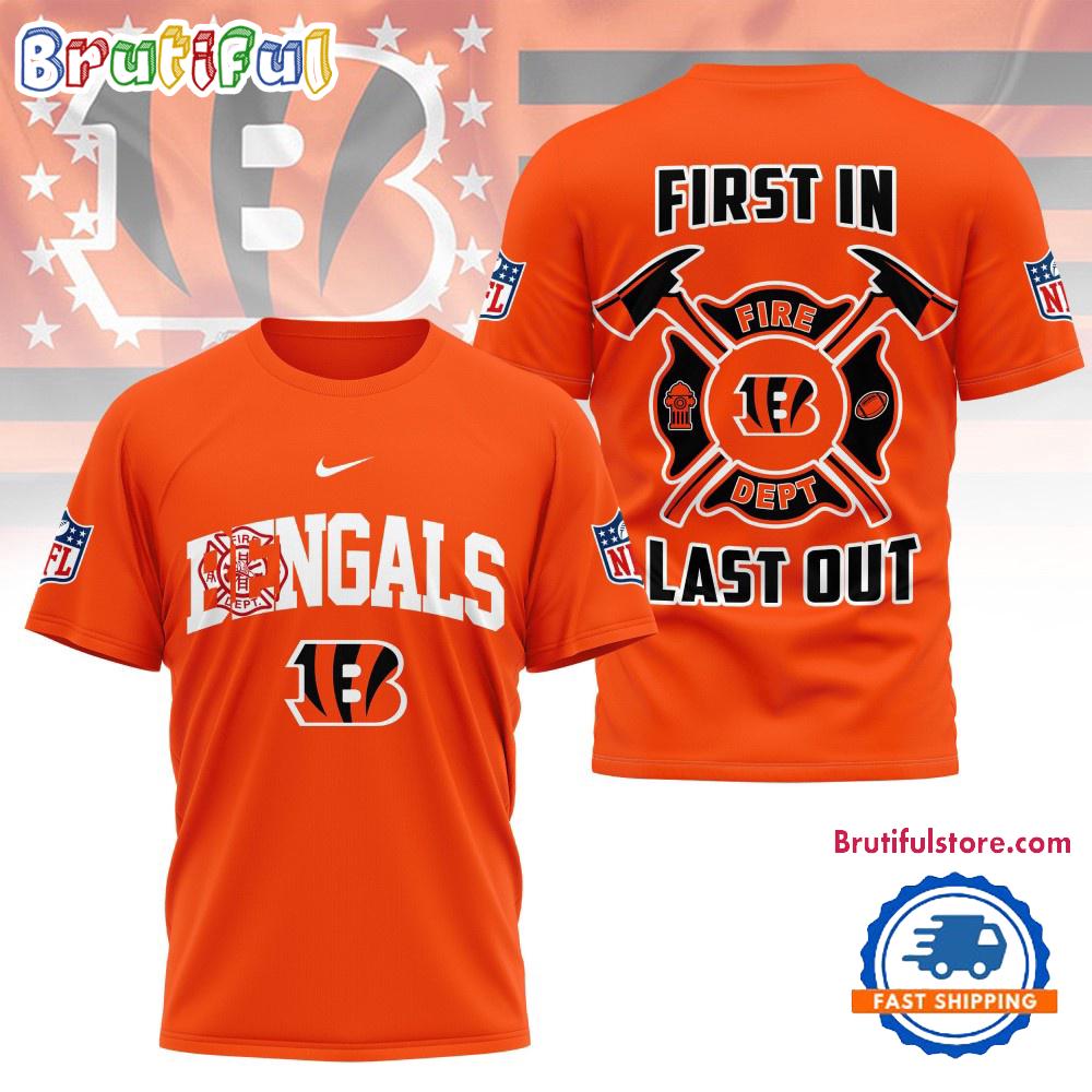 Sportswearmerch Cincinnati Bengals NFL Fire Dept Unisex T-Shirt For Fan