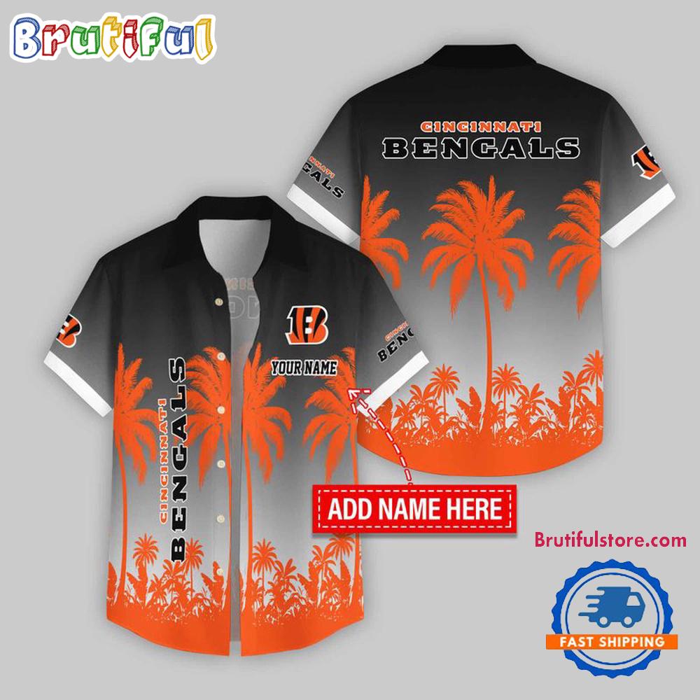 Sportswearmerch Cincinnati Bengals NFL Flower Palm Tree Summer Personalized Hawaiian Shirt For Fan