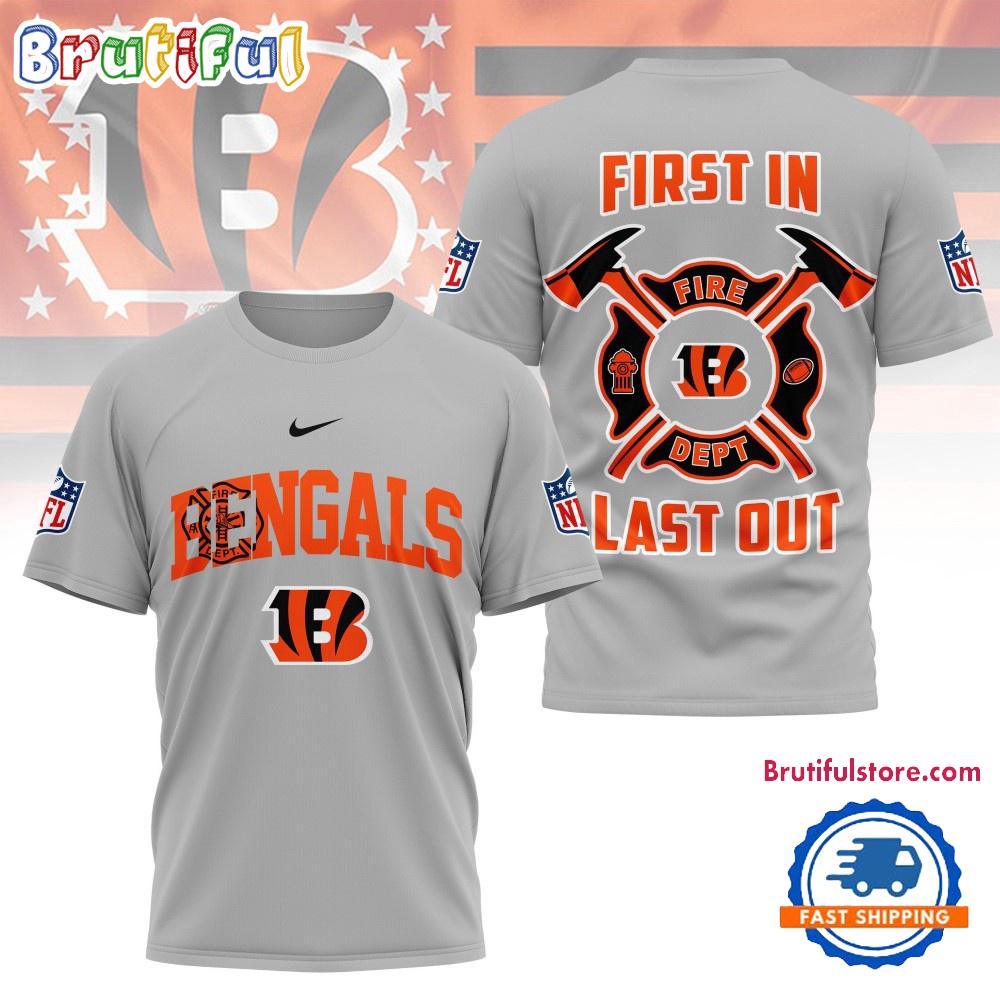 Sportswearmerch Cincinnati Bengals NFL Football Team Fire Dept Design T-Shirt For Fan